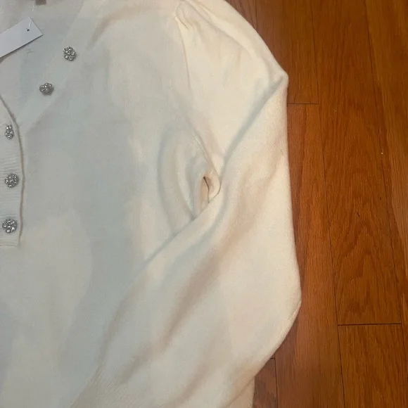 Loft Jeweled Button Sweater - Picture 4 of 9